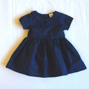 carter's navy blue shimmer holiday party dress 3 months baby girl
